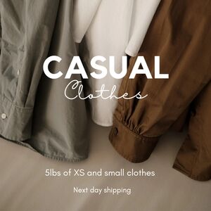 5lbs of women's XS and S clothes